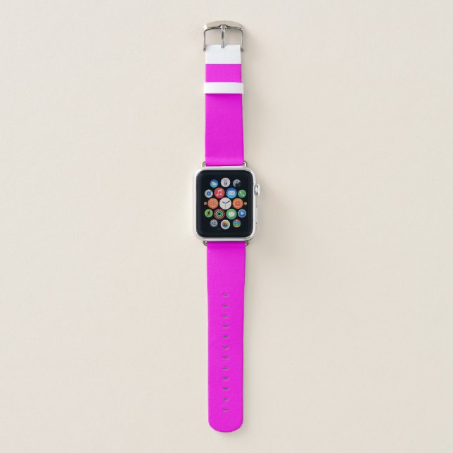  Bright Magenta (solid color)  Apple Watch Band (Front)