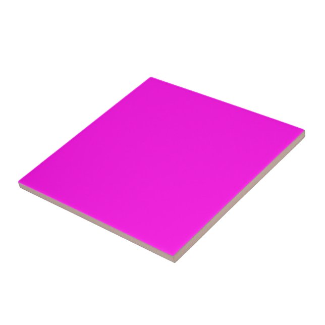  Bright Magenta (solid color)  Ceramic Tile (Side)
