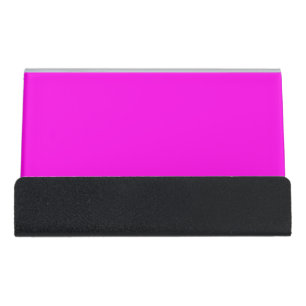 Bright Magenta (solid color) Desk Business Card Holder