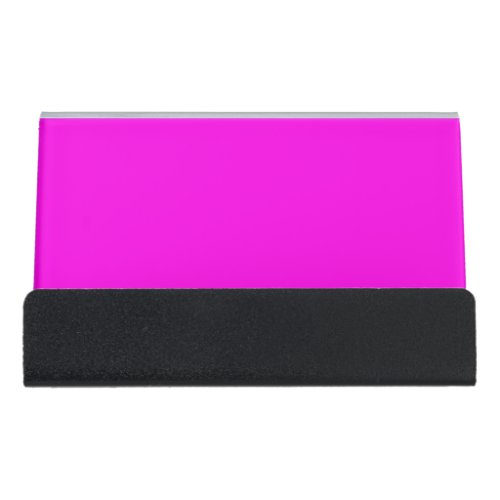  Bright Magenta solid color  Desk Business Card Holder