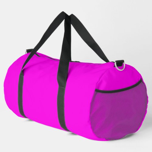 Bright Magenta Solid Color Duffle Bag