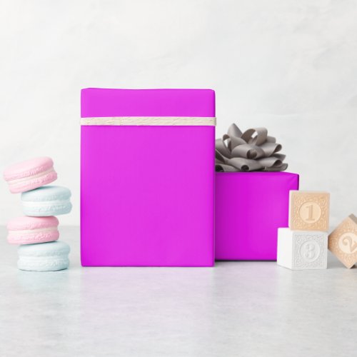 Bright Magenta Solid Color Gift Wrapping Paper
