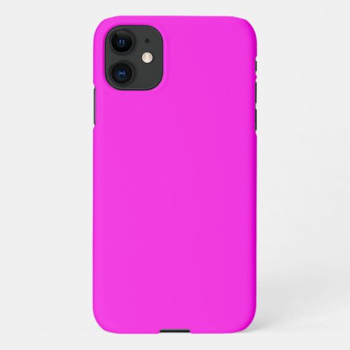  Bright Magenta solid color  iPhone 11 Case