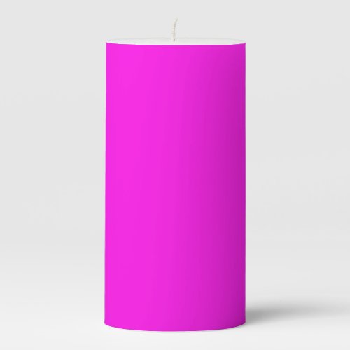  Bright Magenta solid color  Pillar Candle