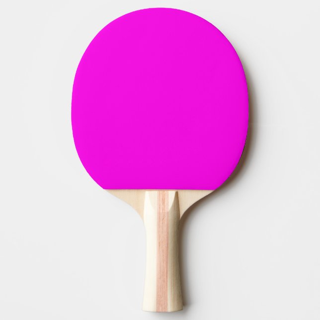 Bright Magenta Solid Color Ping Pong Paddle (Front)
