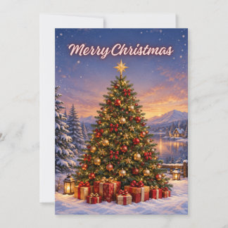 Bright Magical Christmas Greeting Card