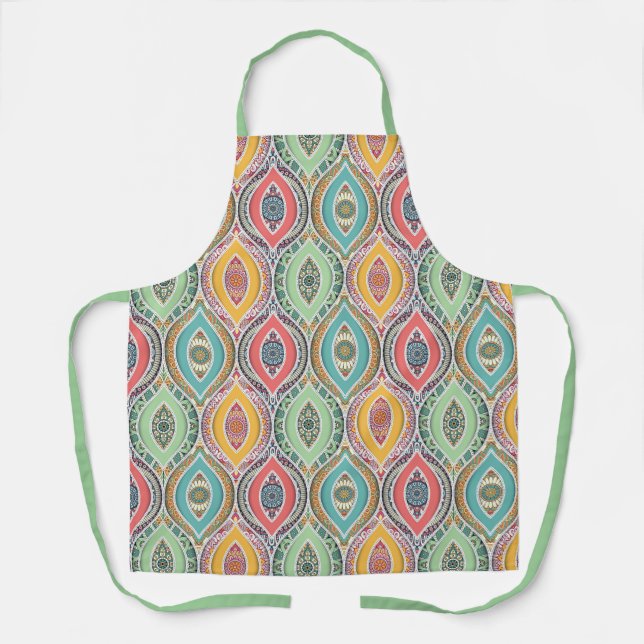 Bright Mandala Pattern Apron (Front)