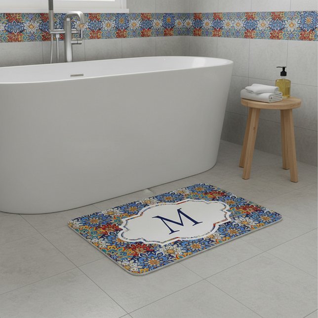 bright mandala personalized  bath mat (Creator Uploaded)