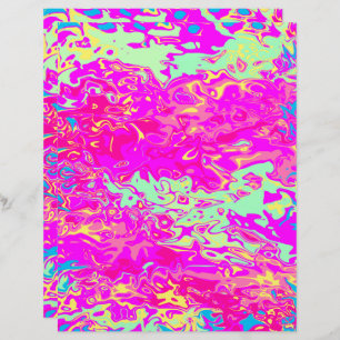 Bright Marbleized Colors Abstract Scrapbook Paper