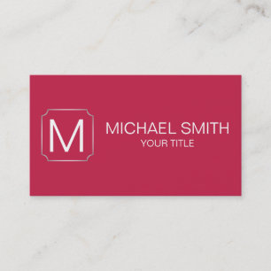 Bright maroon color background business card