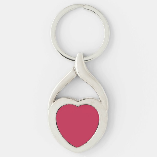 Bright maroon (solid color)  keychain (Front)