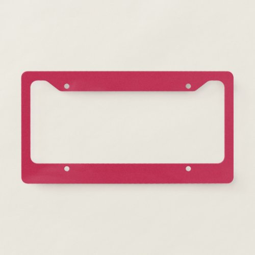 Bright maroon solid color  license plate frame