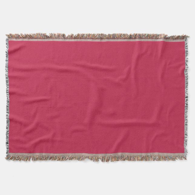 Bright maroon (solid color)  throw blanket (Front)