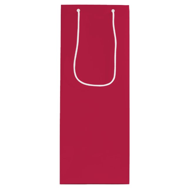 Bright maroon (solid color)  wine gift bag (Front)
