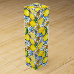 Bright Mediterranean Sicilian Tiles Citrus Lemons Wine Box<br><div class="desc">Mediterranean tiles,  popularized by Dolce & Gabbana's recent fashion collections,  are the epitome of Sicilian luxury. Bright yellow lemons add zest to this summery design.</div>