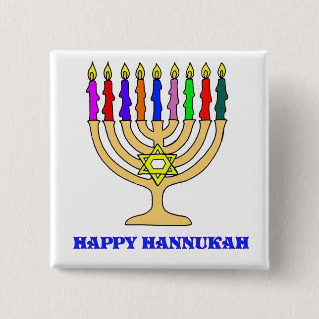 Bright Menorah Button (Front)