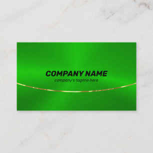 Bright Metallic green gold accent Business Card