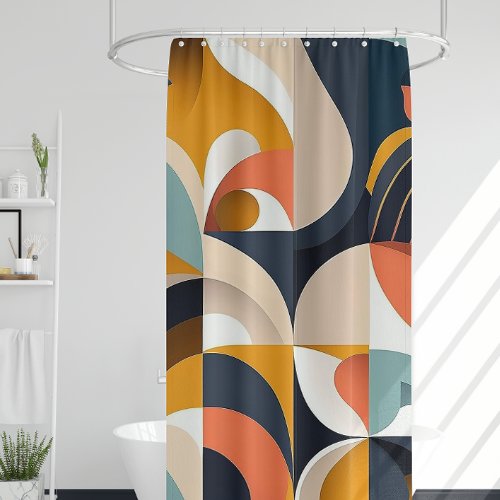 Bright Mid Century Modern  Shower Curtain