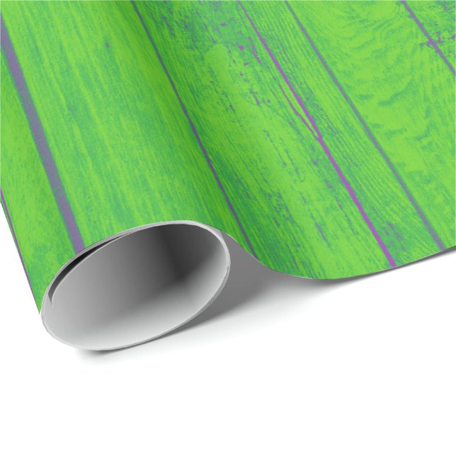 Bright Mint Green Bamboo Wood Emerald Meadow Wrapping Paper (Roll Corner)