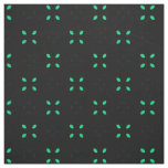 Bright Mint Green Leaf Abstract Pattern Fabric