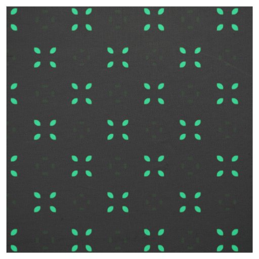 Bright Mint Green Leaf Abstract Pattern Fabric