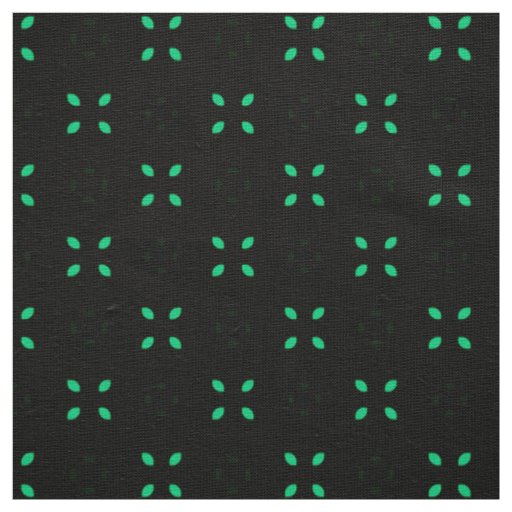 Bright Mint Green Leaf Abstract Pattern Fabric