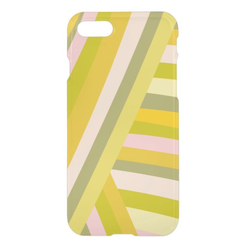Bright Modern Citrus Stripes Pattern iPhone SE87 Case