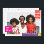 Bright Modern Color Block Photo Christmas Holiday Card<br><div class="desc">This stylish, bright colored, modern Christmas photo card highlights the positives in life! It's true that we all go through difficult circumstances, but we can choose to find joy, especially in our relationships with our family and friends. Text reads, "we danced, we laughed, we played, we learned, we loved, "...</div>