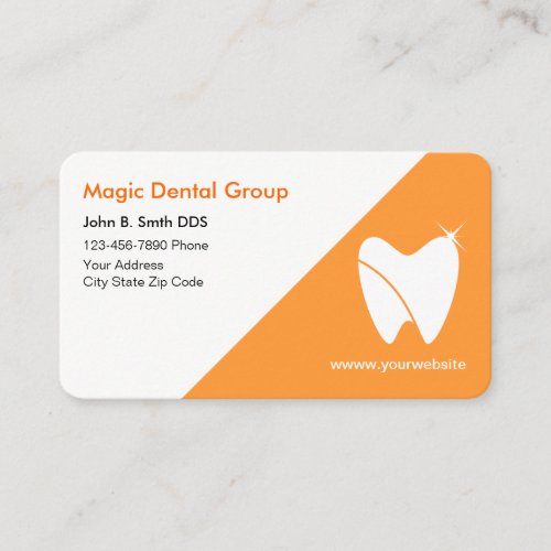 Bright Modern Dentist Business Cards