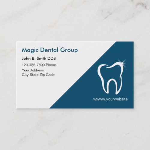 Bright Modern Dentist Business Cards