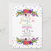 Bright Modern Floral White Fiesta Bridal Shower Invitation (Front)