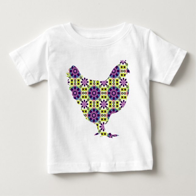 Bright modern hen baby T-Shirt (Front)