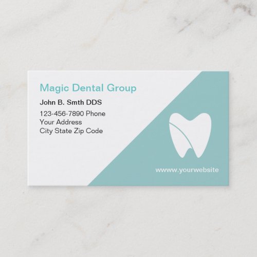 Bright Modern New Dentist Business Cards