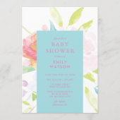 Bright Modern Spring Watercolor Baby Shower Invitation (Front)