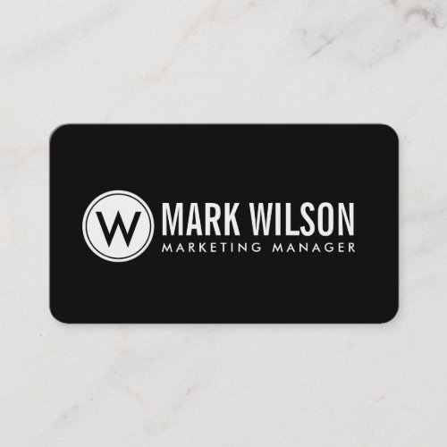 Bright Monogram Business Cards
