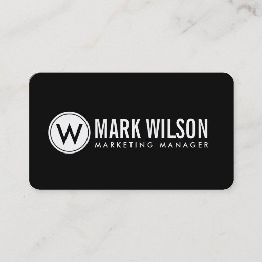 Customizable Bright Monogram Business Cards
