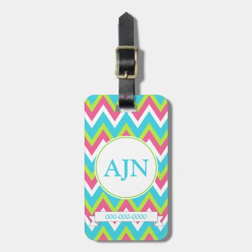 Bright Monogram Luggage Tag