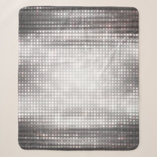 Bright Mosaic: Glossy Grey Abstract. Sherpa Blanket