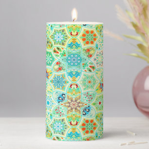 Bright mosaic tile Candle