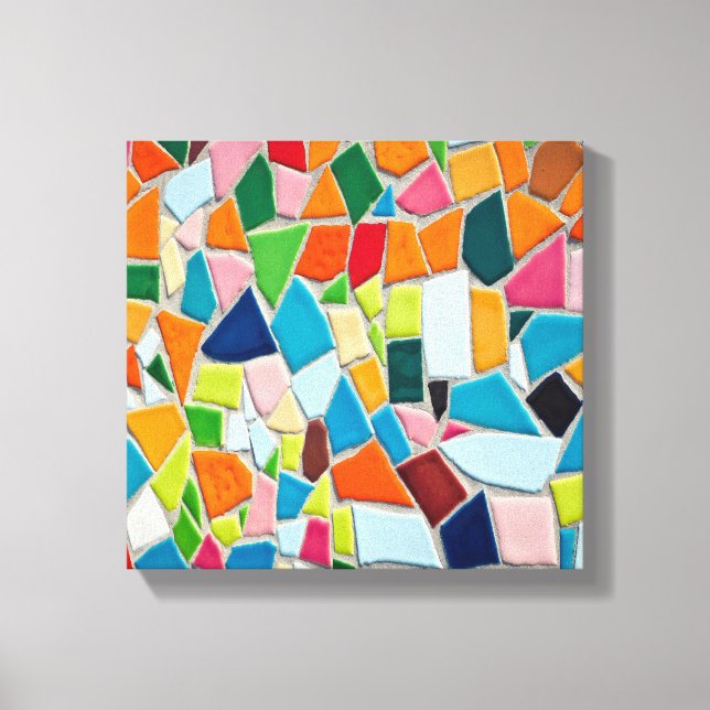 Bright Mosaic Tiles Canvas Print (Front)