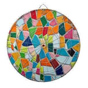 Bright Mosaic Tiles Dart Board
