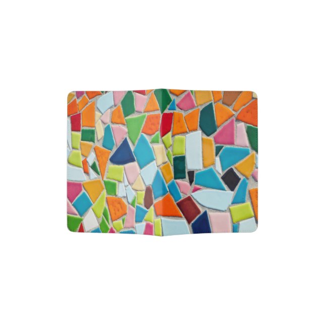 Bright Mosaic Tiles Passport Holder (Opened)