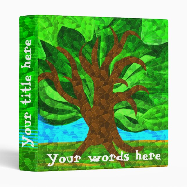 Bright mosaic tree binder (Front/Spine)