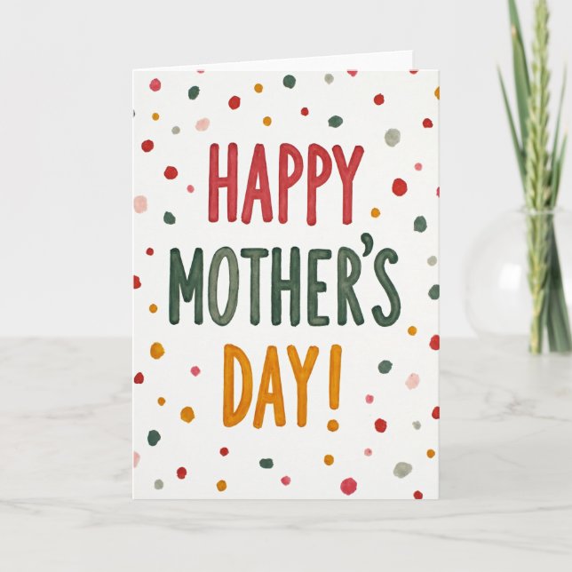 Bright Mothers Day Art Card (Front)