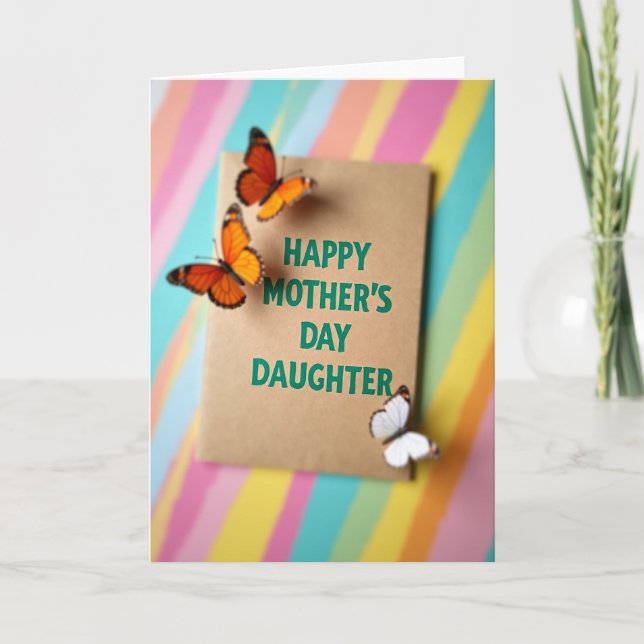 Bright Mothers Day Daughter Card (Front)