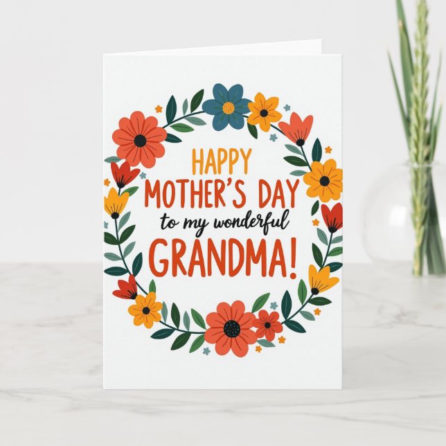Bright Mothers Day Love Card (Front)