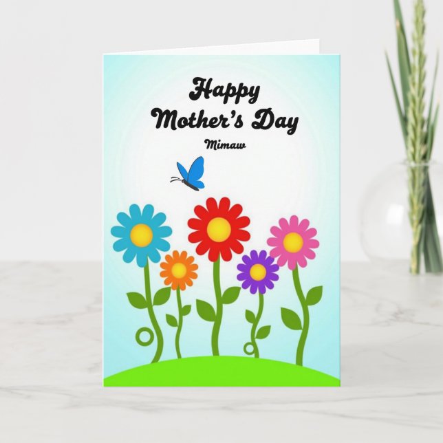 Bright Mothers Day Spring Card (Front)