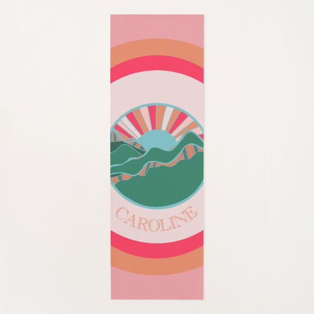 Bright Mountain Sun Zen Yoga Mat (Front)