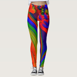 Bright Multi Colored Fractal Leggings