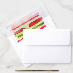 Bright Multi Watercolor Splash Christmas Envelope Liner